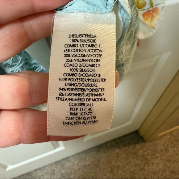 Alice + Olivia Pink/ blue Ruffled Tiered Mini Dress 100% silk off shoulder size4 - Picture 10 of 11